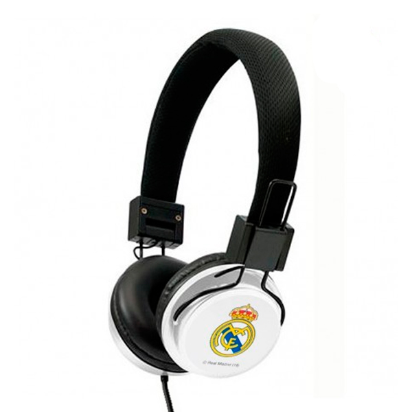 Headphones with Headband Real MadrID C.F. White Black
